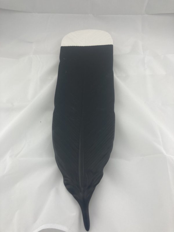 Black and White Large Huia Feather