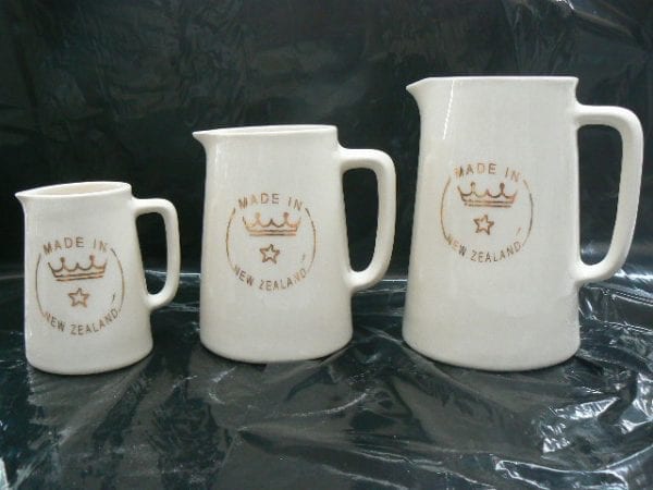 Three Hotel Jugs showing size range