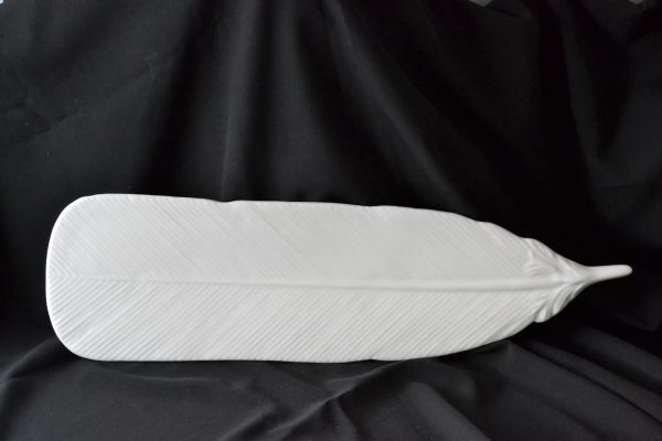 White Huia Feather Large