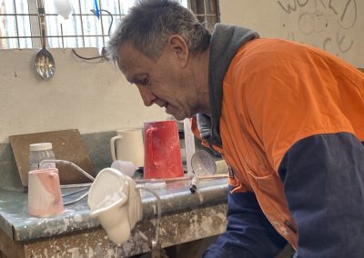 Mathew Nisbet creating a Crown Lynn Swan